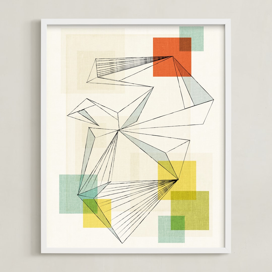 "We are all connected" - Art Print in Muted Multi by Jennifer Morehead - Framed