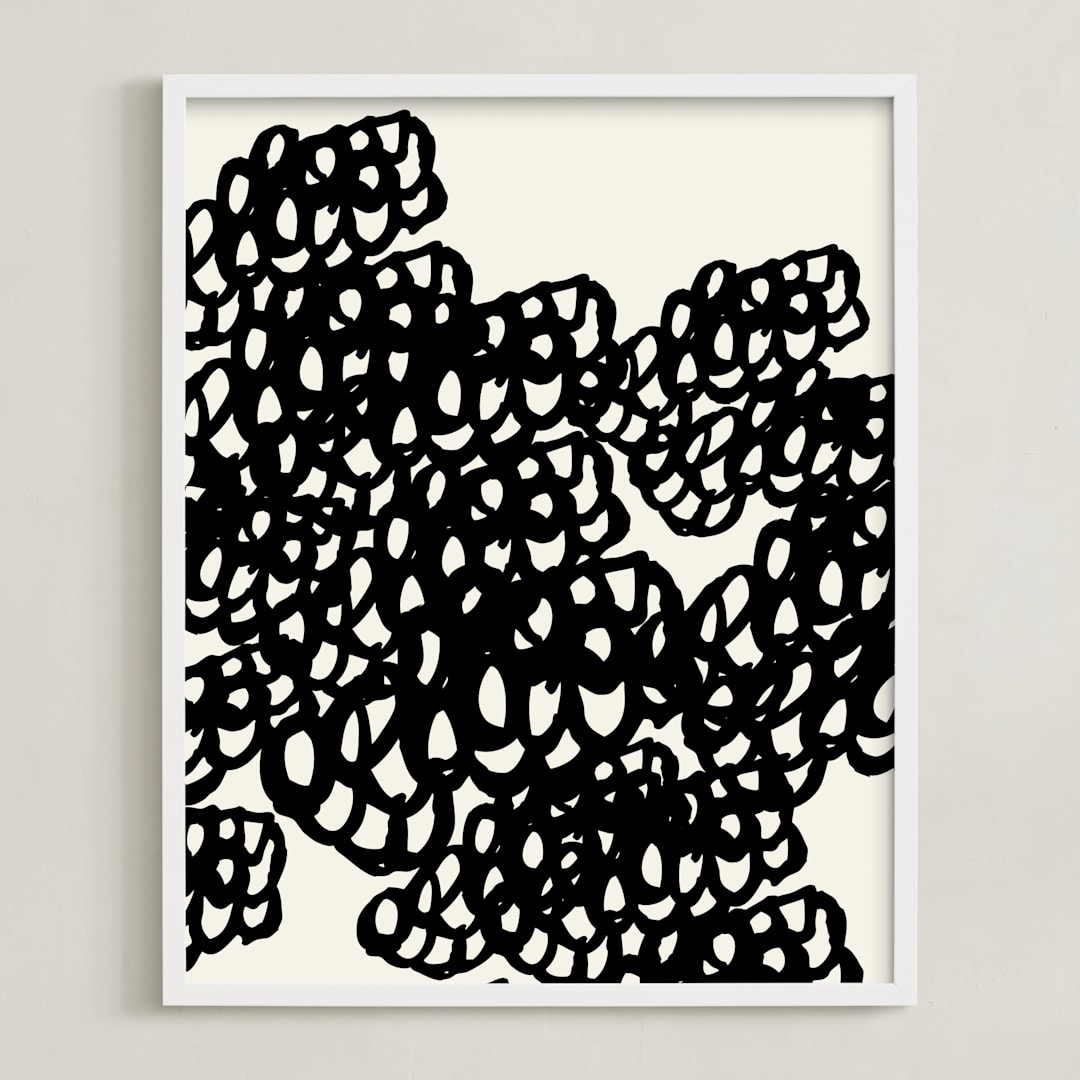 "Black Sheep" - Art Print in Noir by rose lindo - Framed