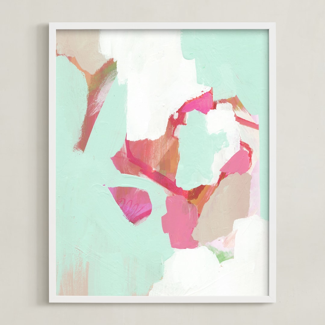 "Atelier" - Art Print in Minty by Makewells - Framed