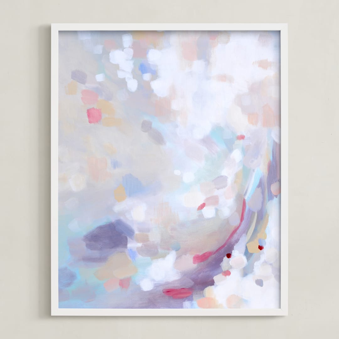 "dancing stars" - Art Print in Soft Light by Jennifer Hallock - Framed