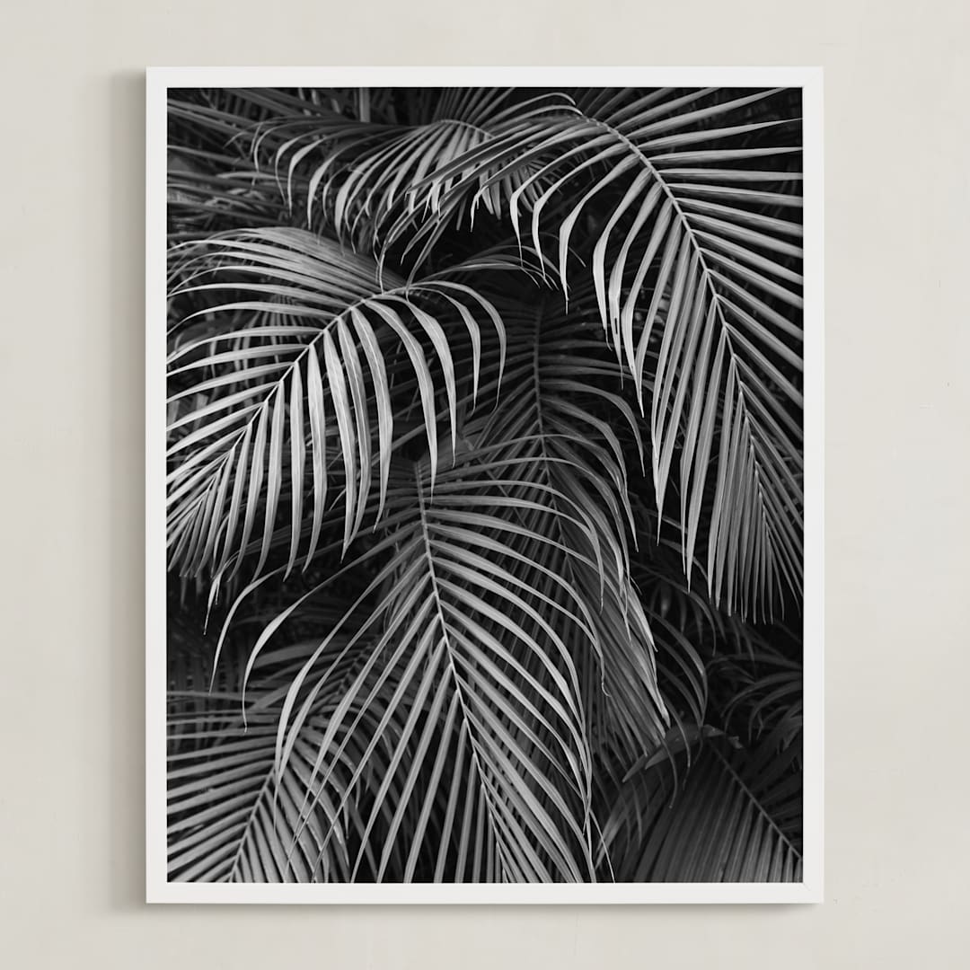 "Silver rain" - Art Print in Ash by Eliane Lamb - Framed