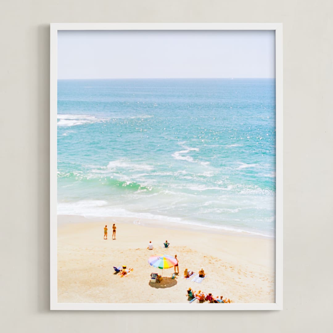 "Laguna Beach 2" - Art Print in Lagoon by Jennifer Lawrence - Framed