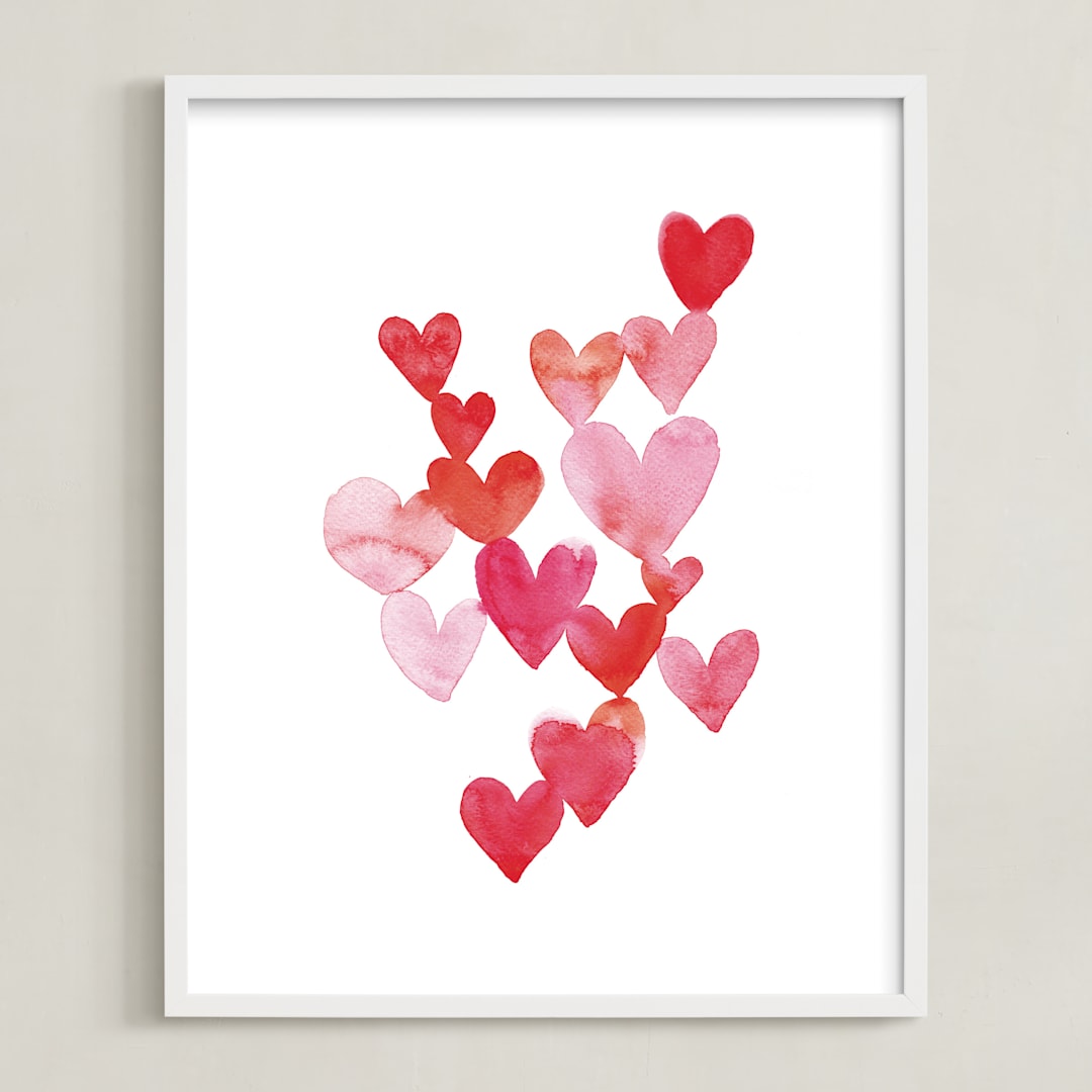 "Love is around you" - Art Print in Love by Claudia Orengo - Framed