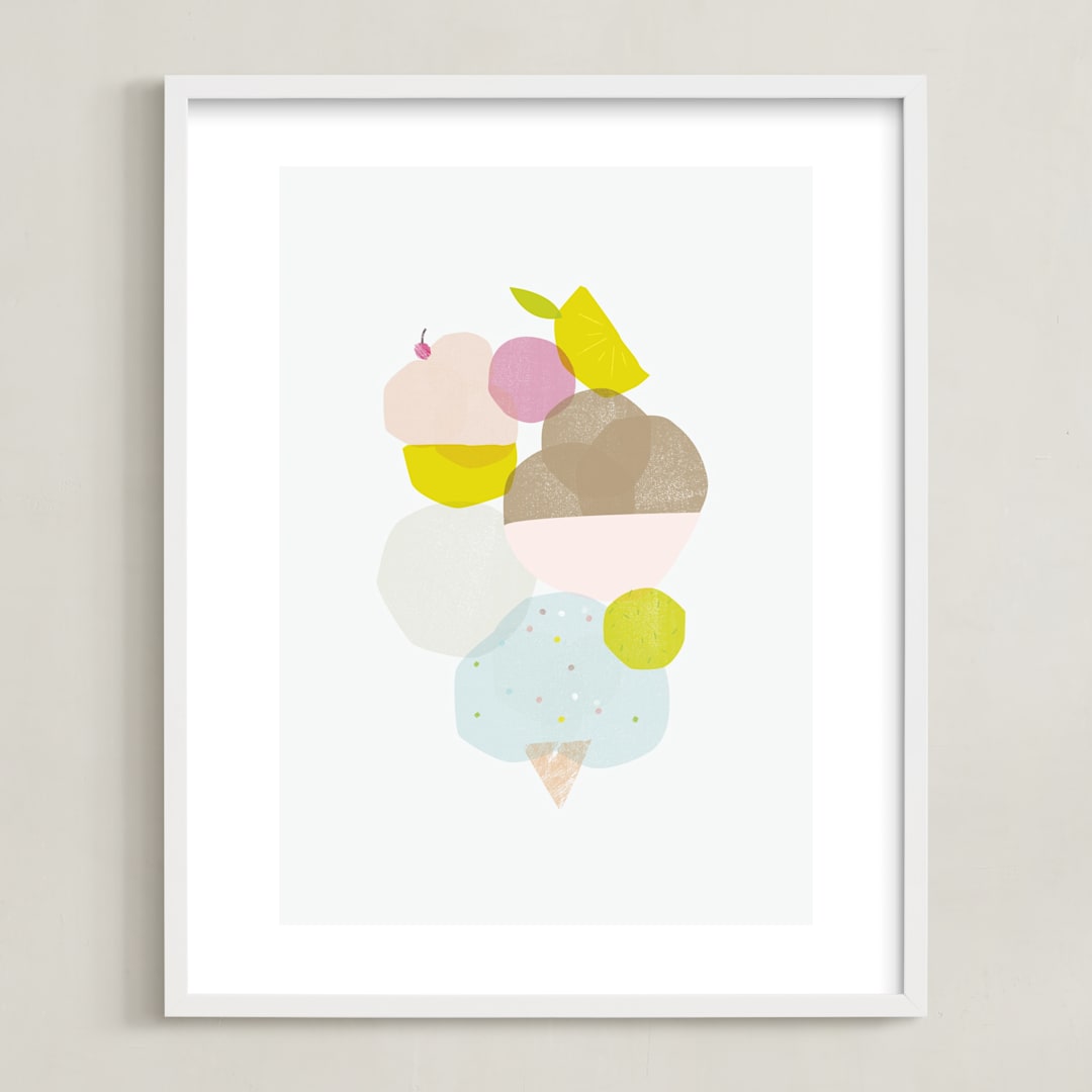 "Sweet" - Art Print in Candy by Lori Wemple - Framed