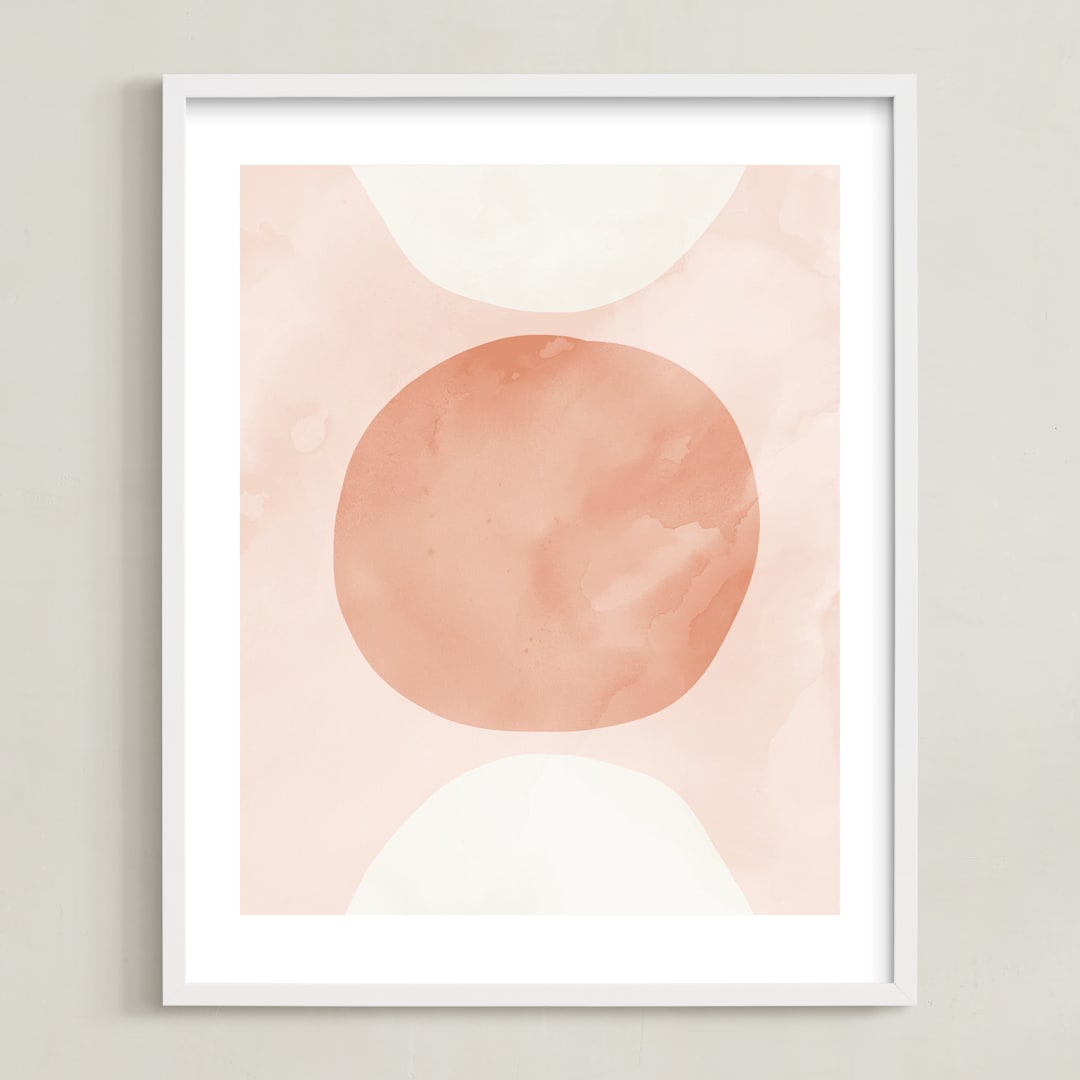 "Spring Sun" - Art Print in Blush by Iveta Angelova - Framed