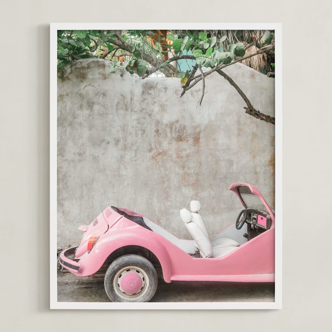 "Yucatan III" - Art Print in Rose Quartz by Lindsay Ferraris Photography - Framed