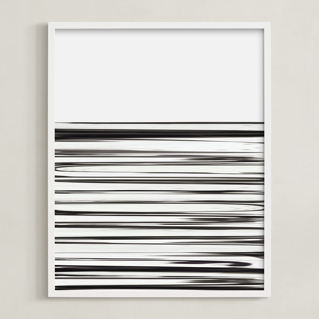 "ripples" - Art Print in black by Leanne Friedberg - Framed