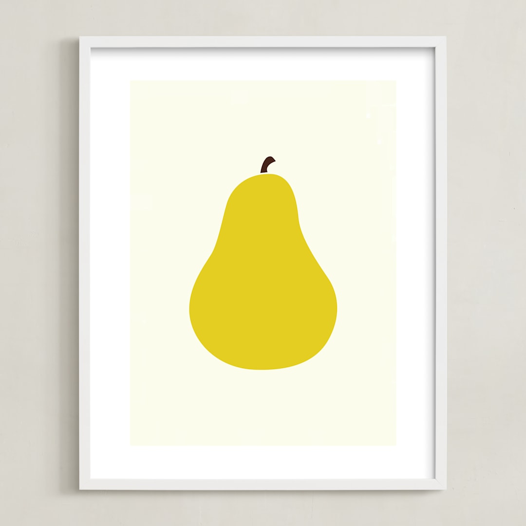"Heirloom Pear" - Art Print in Danjou by Alexandra Stafford - Framed