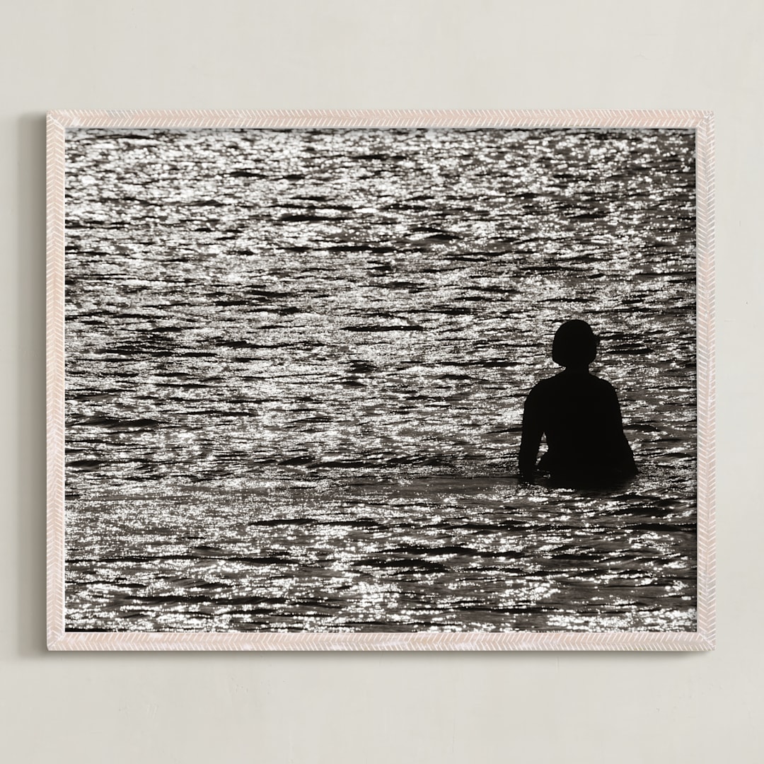 "Scenes from Eilat 2018, 10" - Art Print in Sunset silhouette by Tal Paz-Fridman - Framed