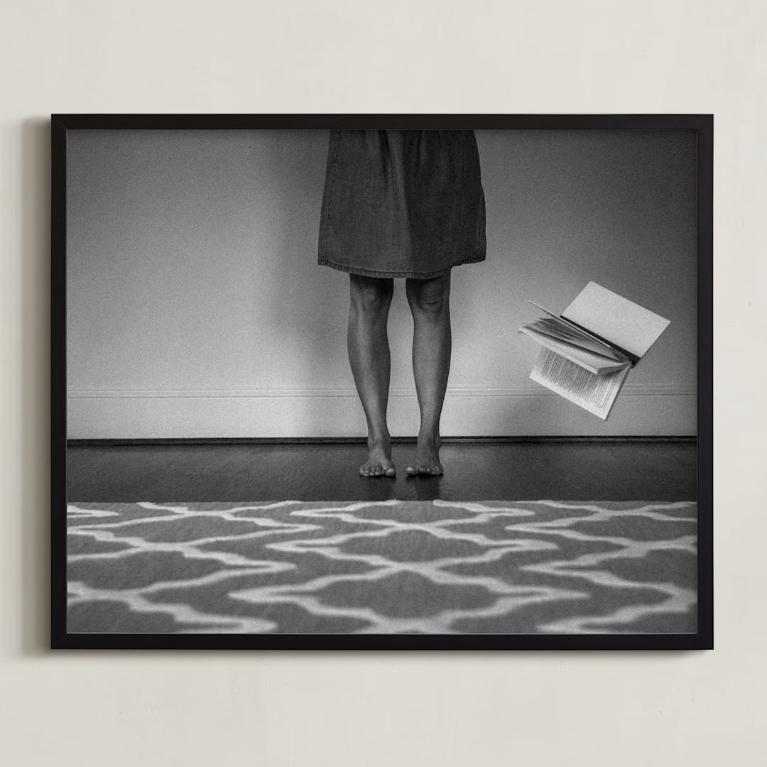 "Book II" - Art Print in charcoal by Keely Norton Owendoff - Framed