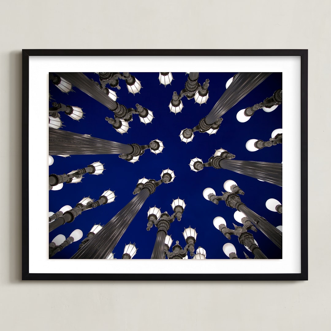 "The Lighthouse" - Art Print in Midnight by Jessica Cheney - Framed