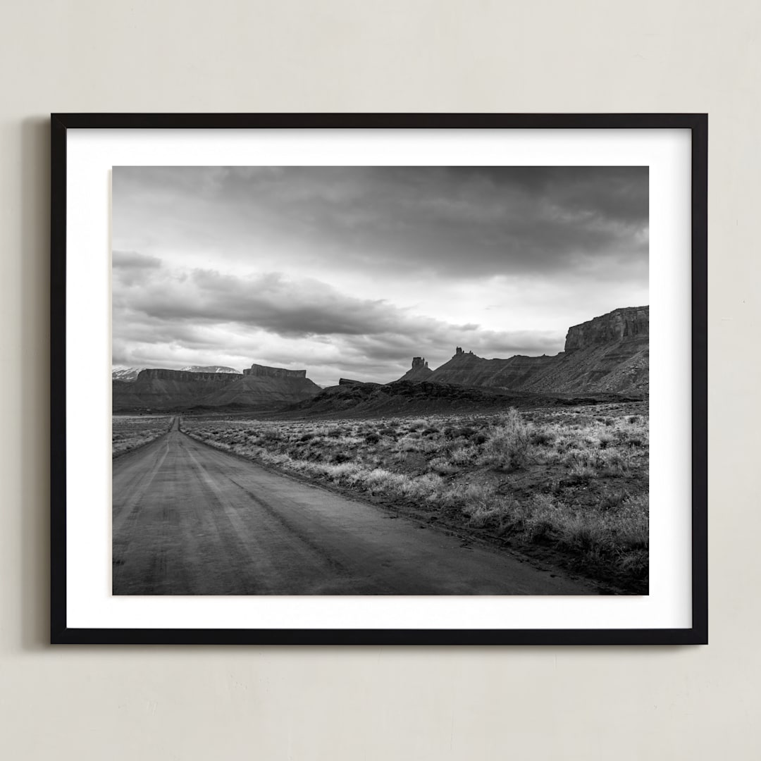 "buttes & mesas I" - Art Print in Desert Grey by Eric Clegg - Framed