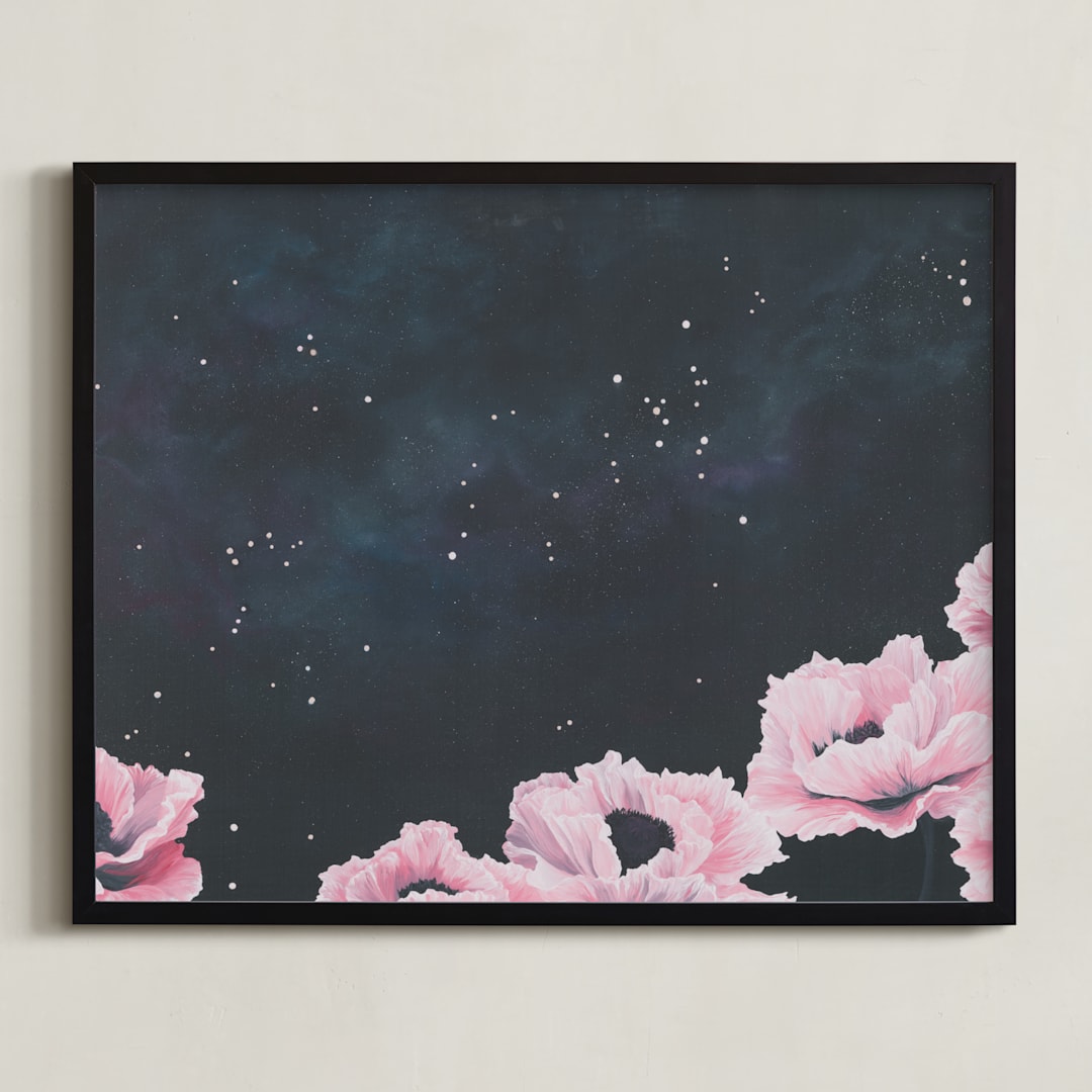 "Awakening" - Art Print in Blush by Emily Magone - Framed