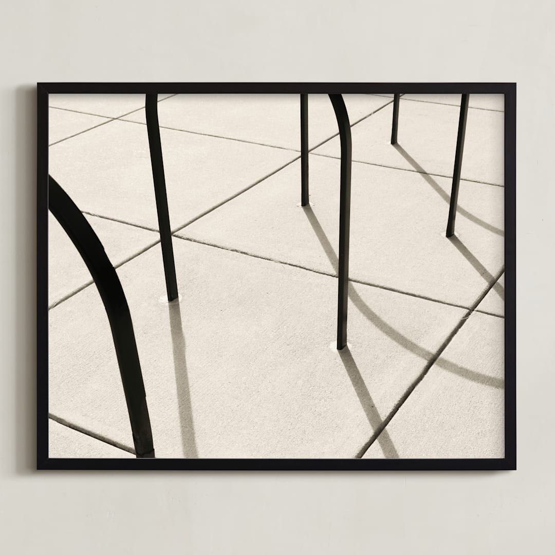 "Curves and Lines" - Art Print in Sepia by Megan Monismith - Framed