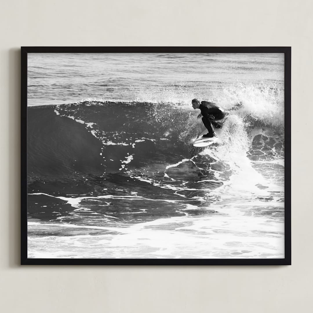 "No More Waiting" - Art Print in Black & White by Carole Crohan - CaroleeXpressions - Framed
