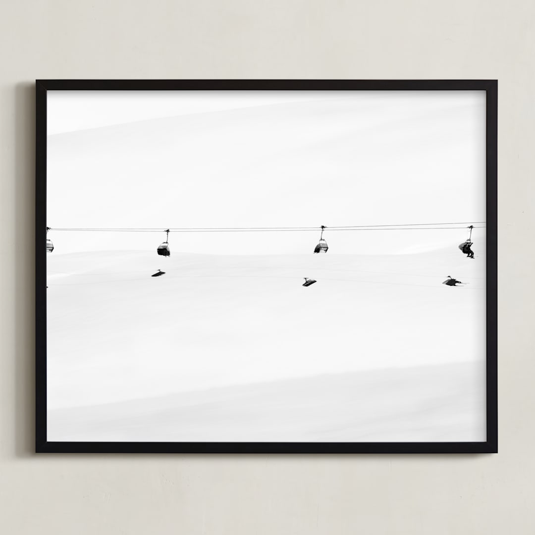 "Into the white" - Art Print in grey by Massimiliano Massimo Borelli - Framed