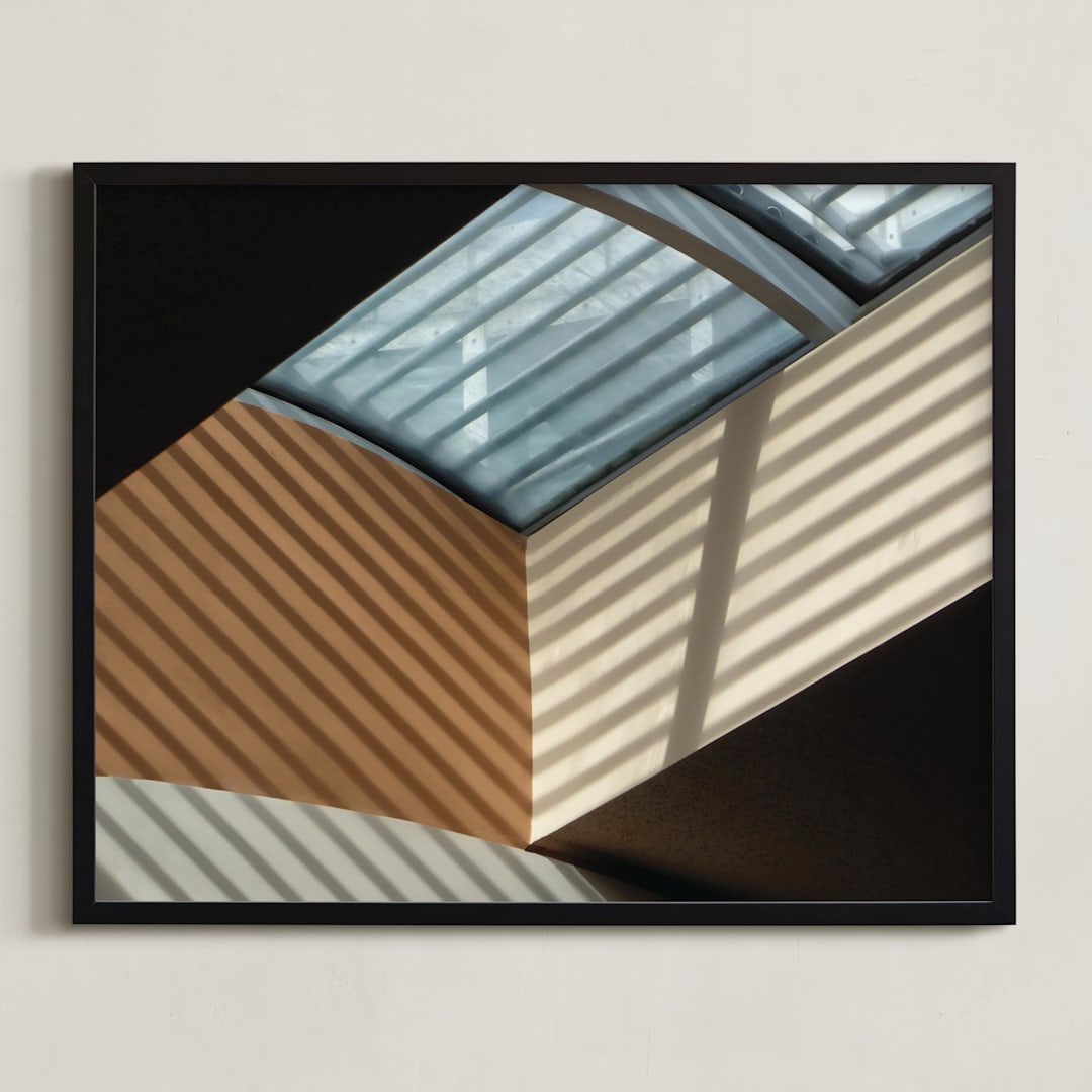 "Skylight Shadows" - Art Print in skylight shadows by A MAZ Design - Framed