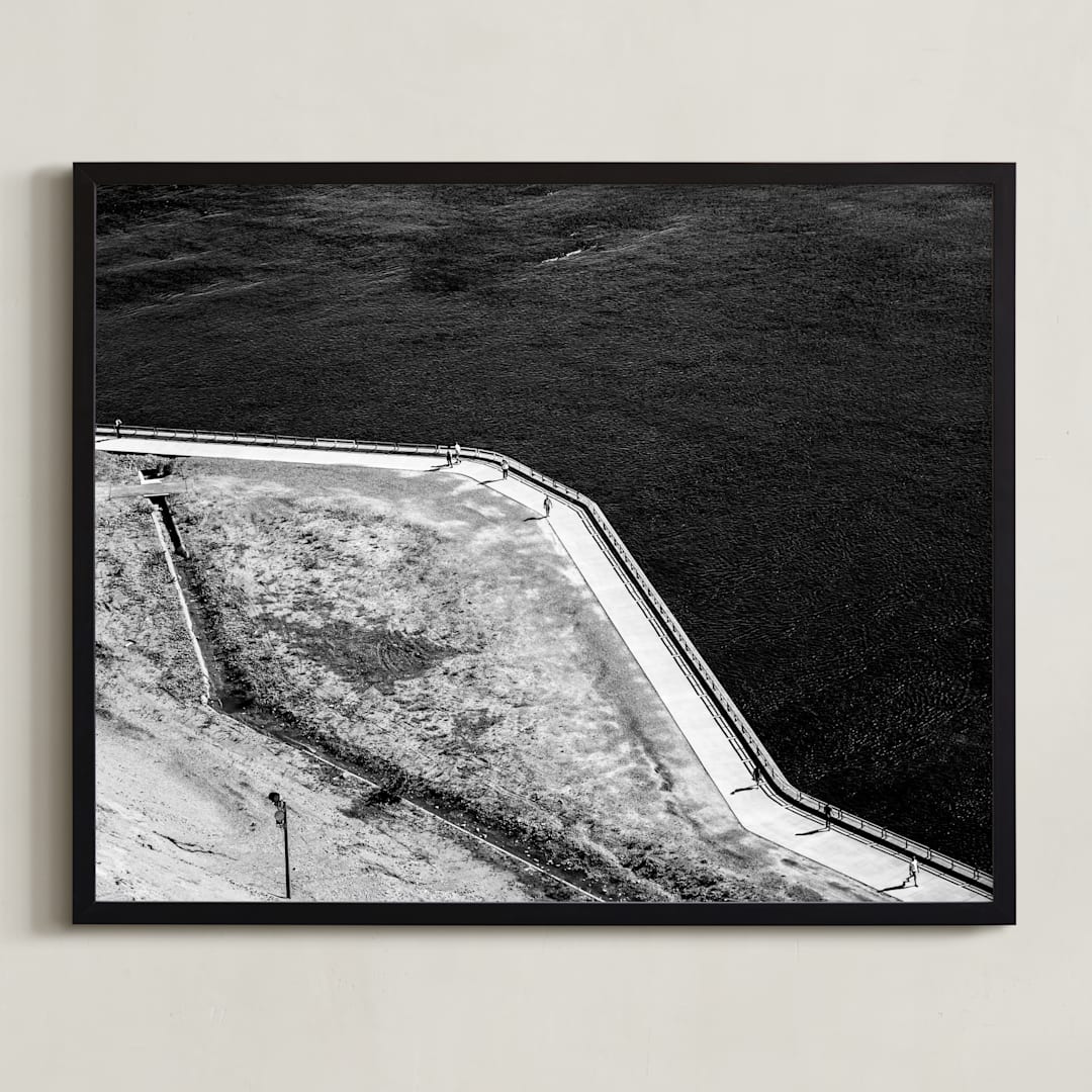 "Study of negative #2" - Art Print in pitch black by Van Tsao - Framed