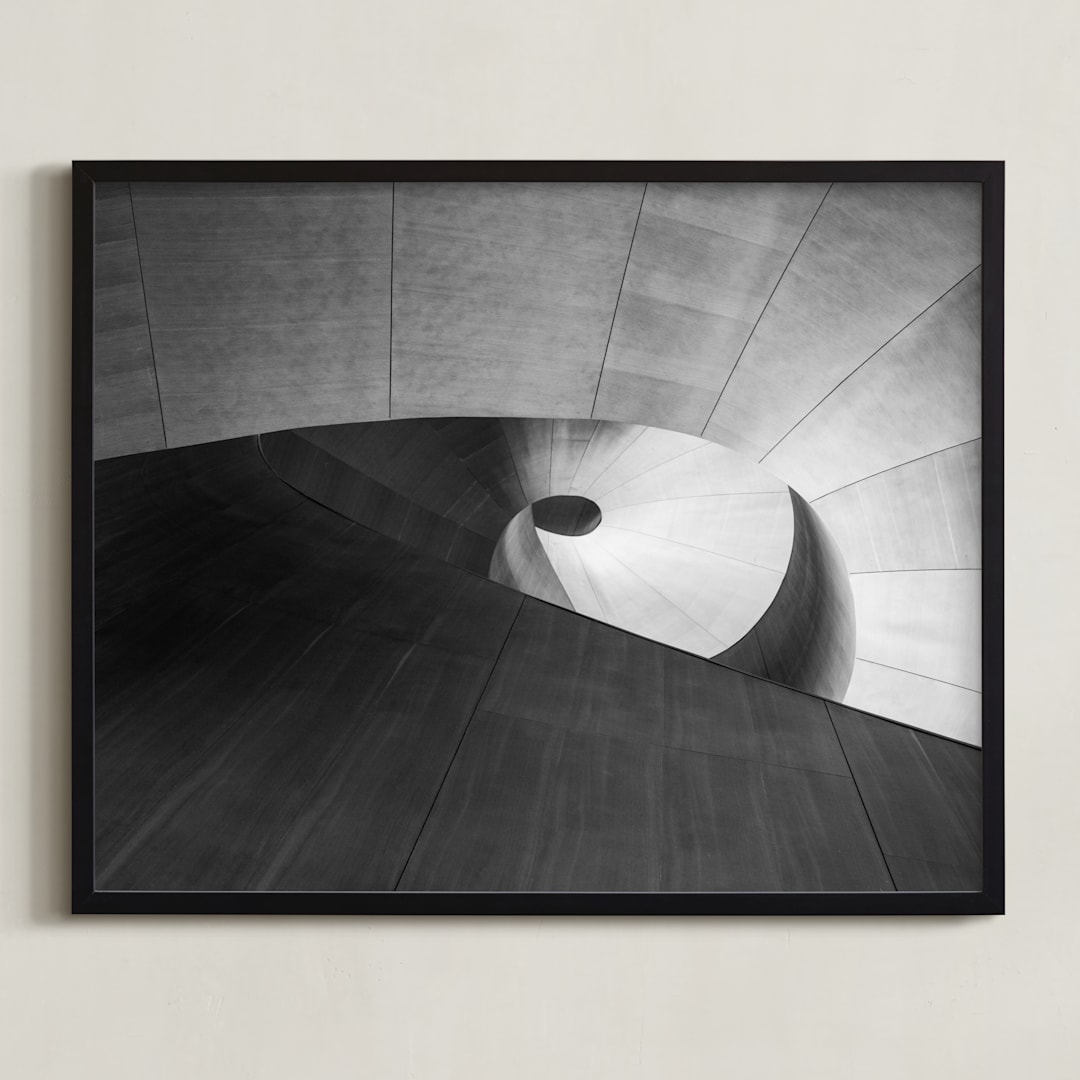 "study the pi" - Art Print in ivory black by Van Tsao - Framed