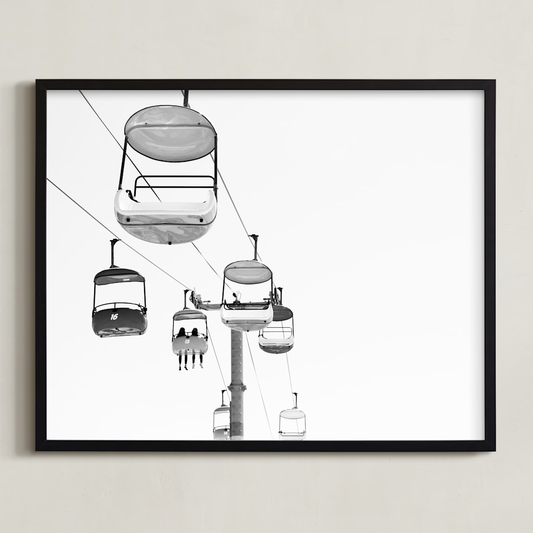 "Ride In The Sky" - Art Print in Silver by PHEP Design Studio - Framed