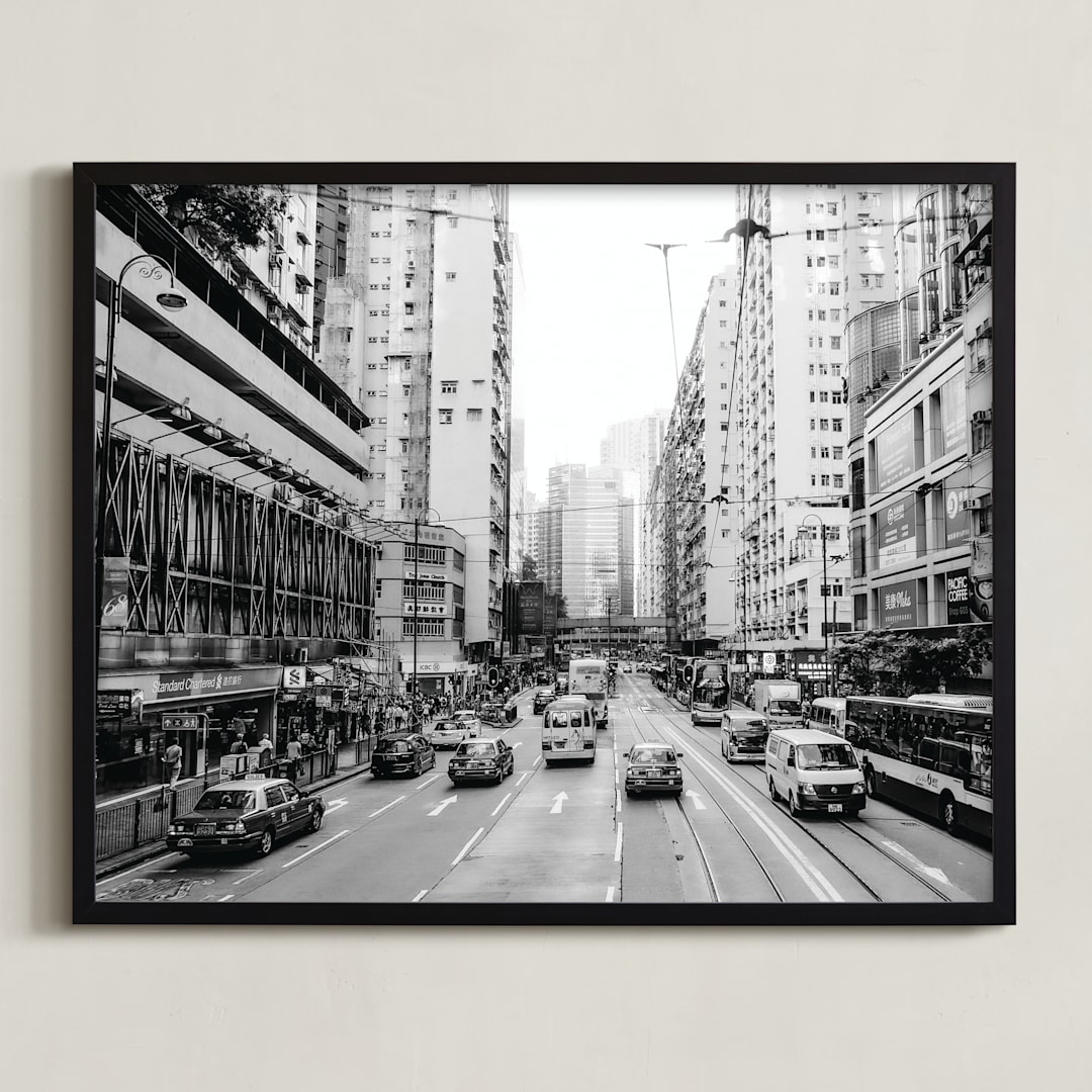 "Concrete" - Art Print in Black by John Paul - Framed