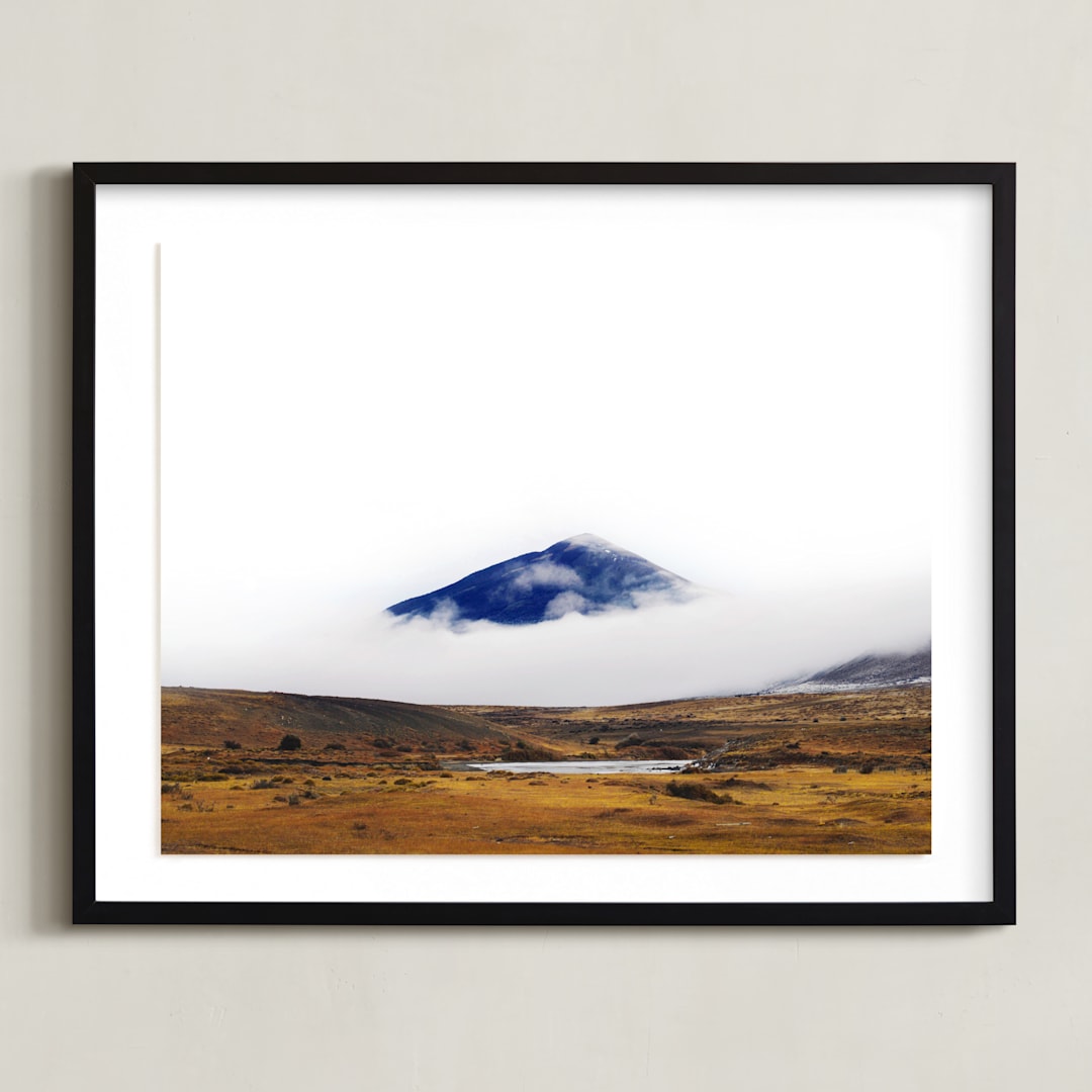 "Dressed in Blue" - Art Print in Blue by Tania Medeiros - Framed