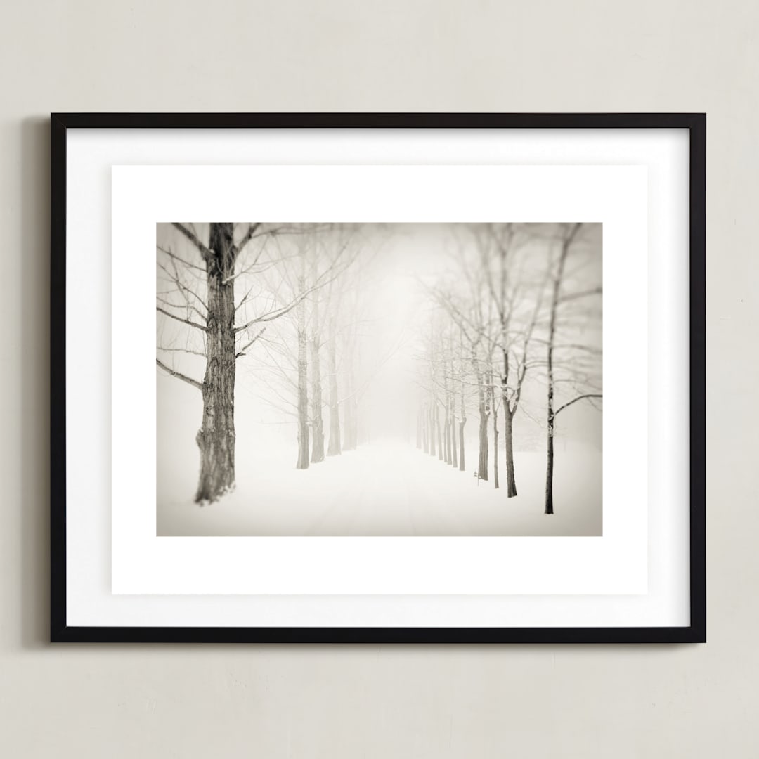 "Winter Journey" - Art Print in Sepia by Gabrial Reising - Framed