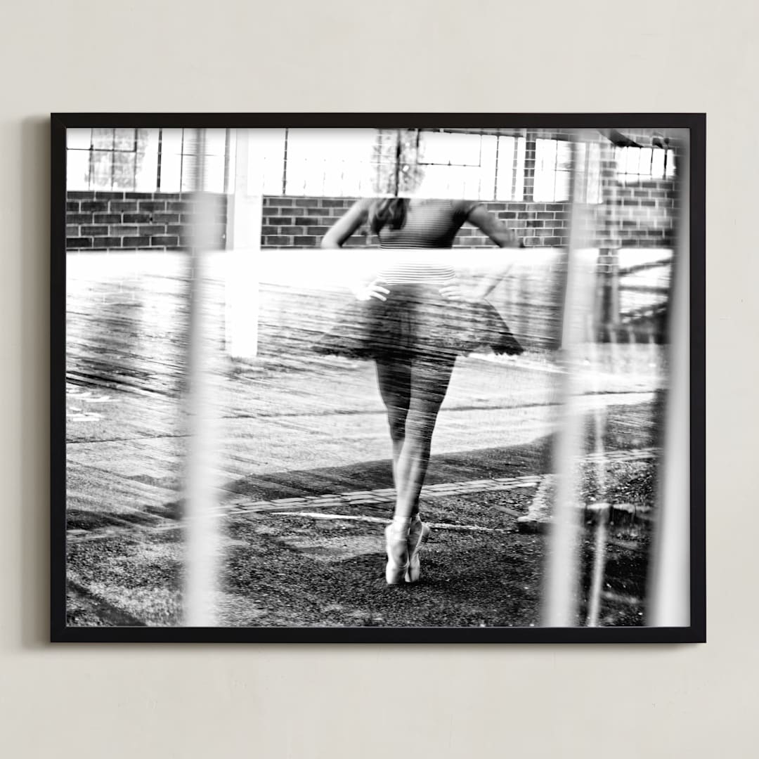 "Musing of Synchronicity" - Art Print in Black & White by Zanne Bedore - Framed