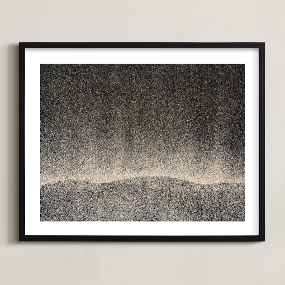 "Sandscape 46" - Art Print in Sandy Beige by Chris Benjamin - Framed