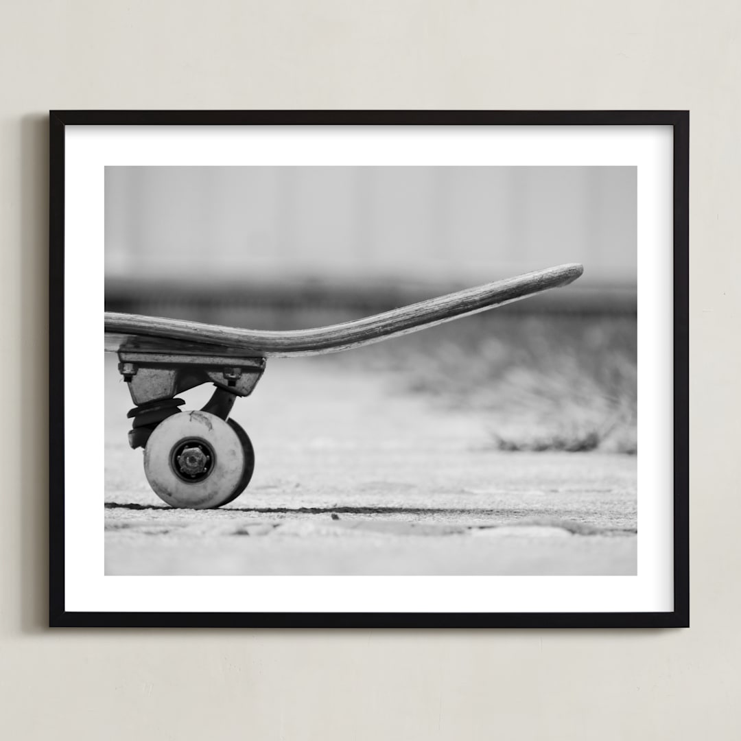 "Interval" - Art Print in black & white by Eliane Lamb - Framed