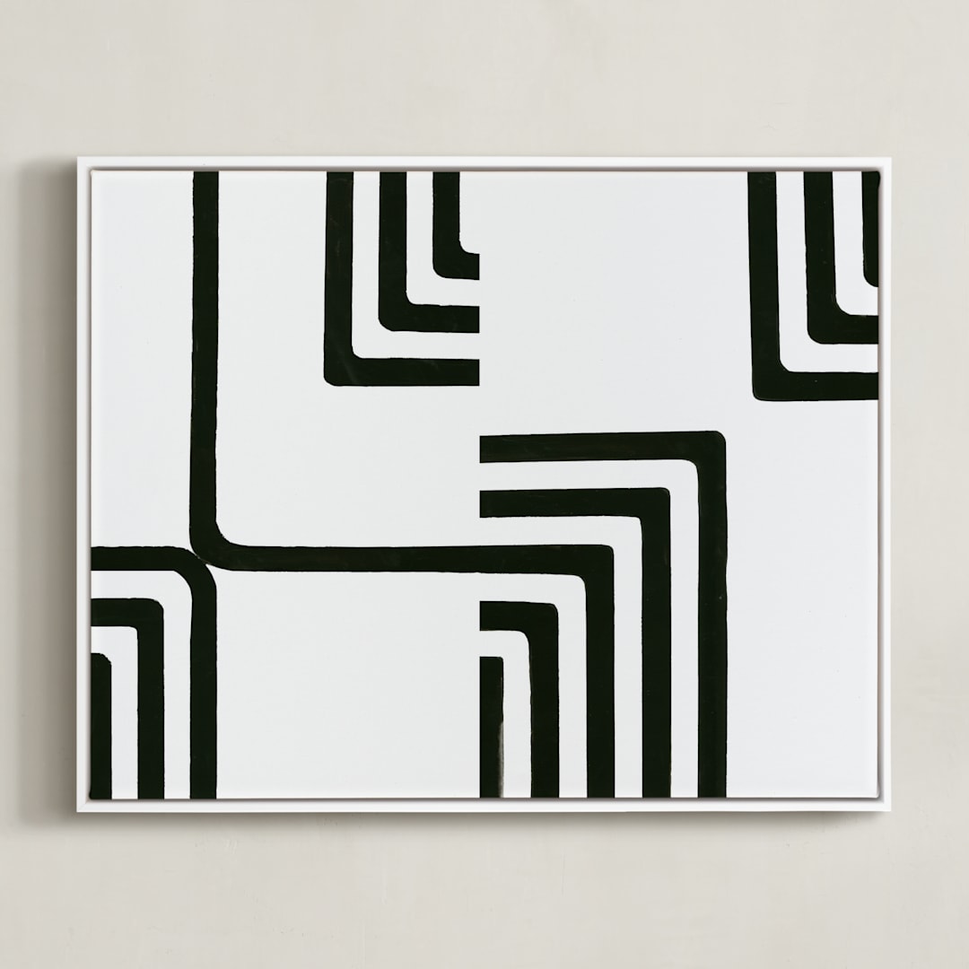 "Edges" - Art Print in Onyx by Bethania Lima - Framed Canvas