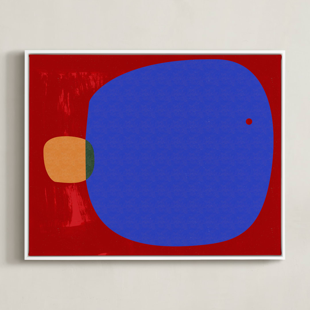 "Organics_5_1_A" - Art Print in Crimson by Alain Castoriano - Framed Canvas