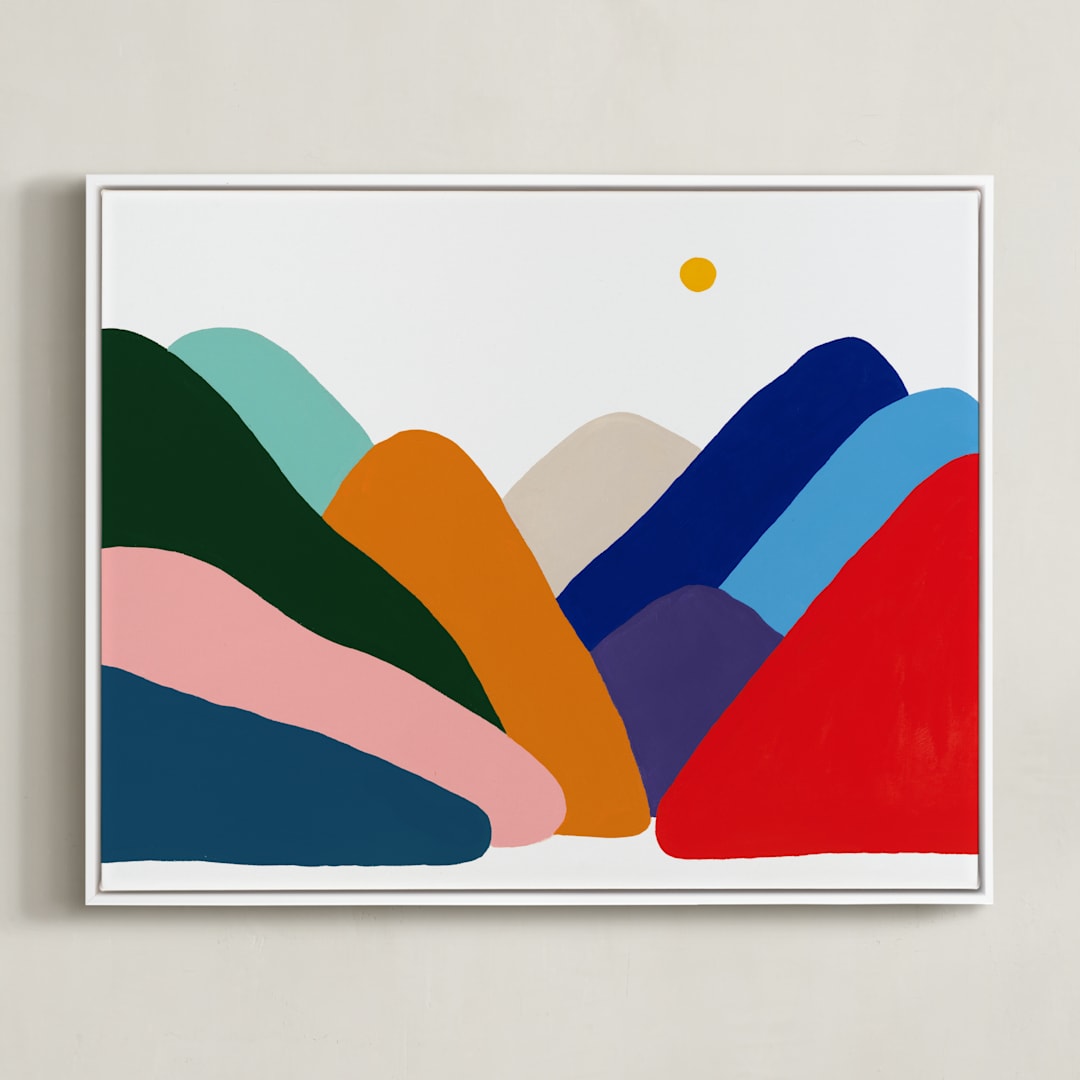 "Indeed, They Are" - Art Print in Rainbow by Allison Filice - Framed Canvas