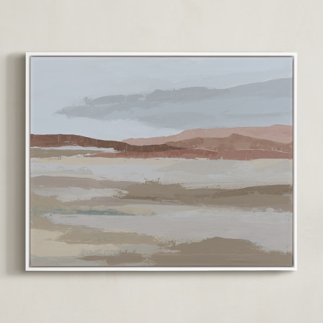 "Blushing Expanse" - Art Print in Expanse by Kati Ramer - Framed Canvas