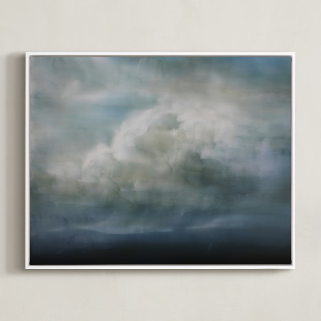 "Earthly Days" - Art Print in Cloud Grey by Brian Sostrom - Framed Canvas