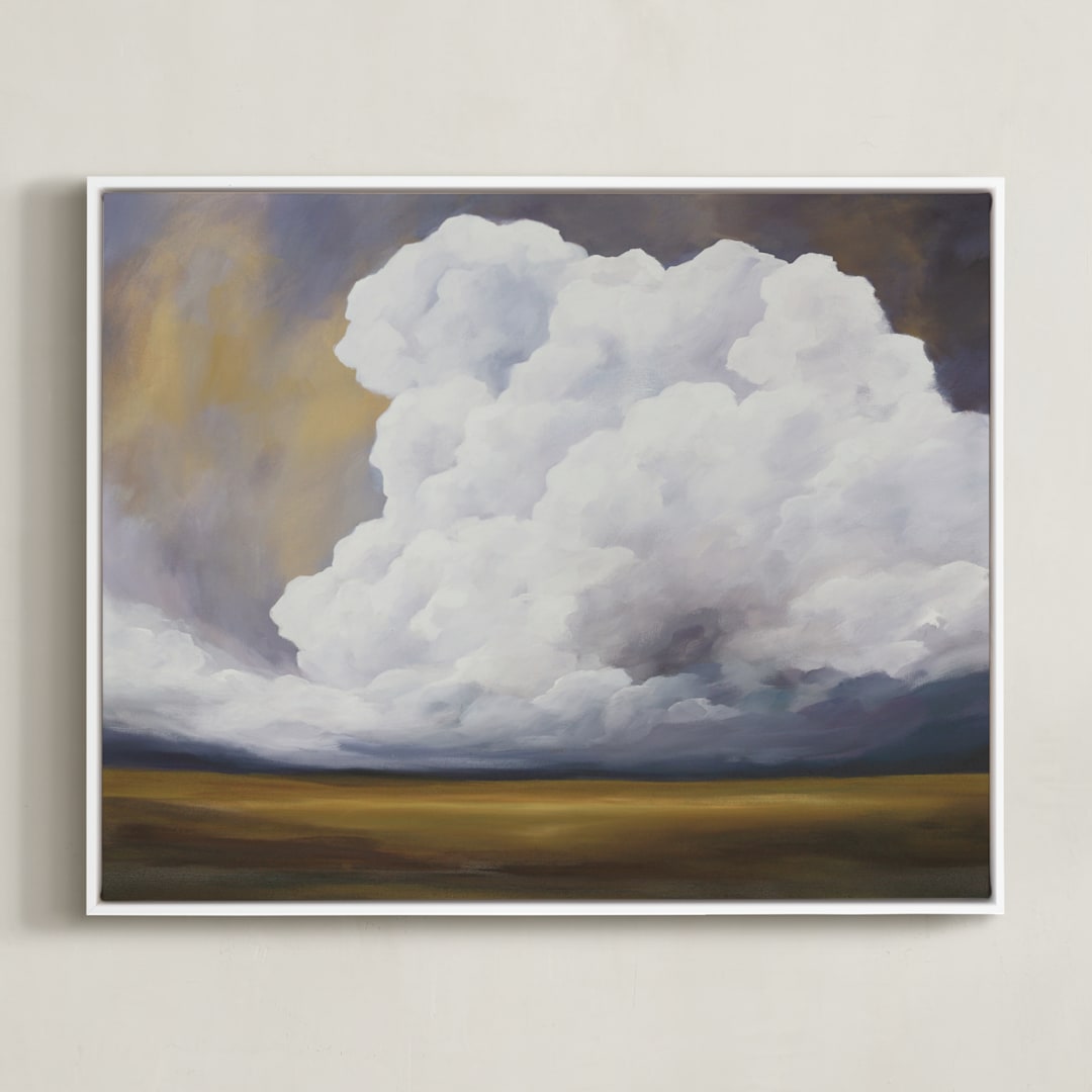 "Sweetgrass" - Art Print in Dusty Voilet by Mya Bessette - Framed Canvas