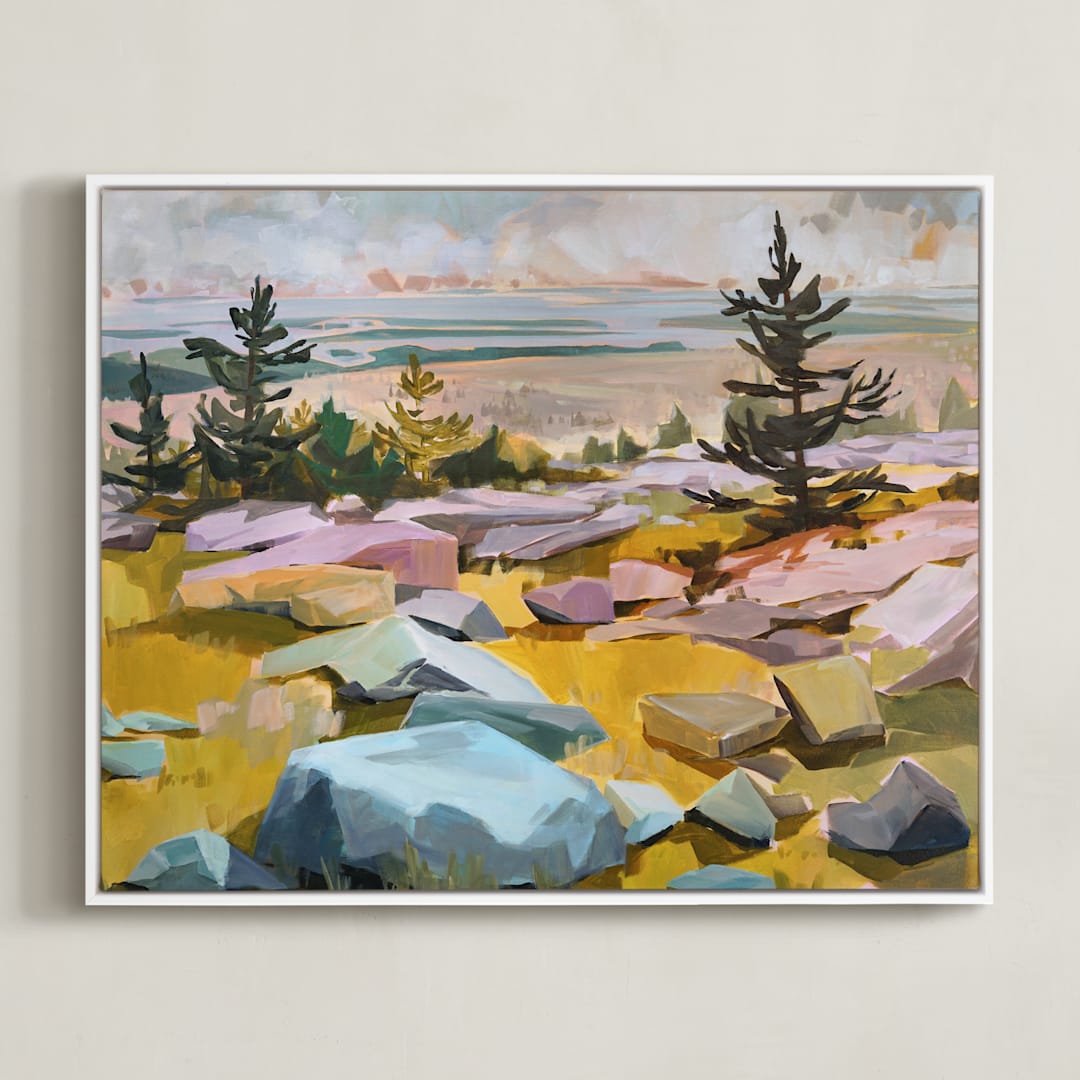 "Get Lost" - Art Print in Multi by Jess Franks - Framed Canvas