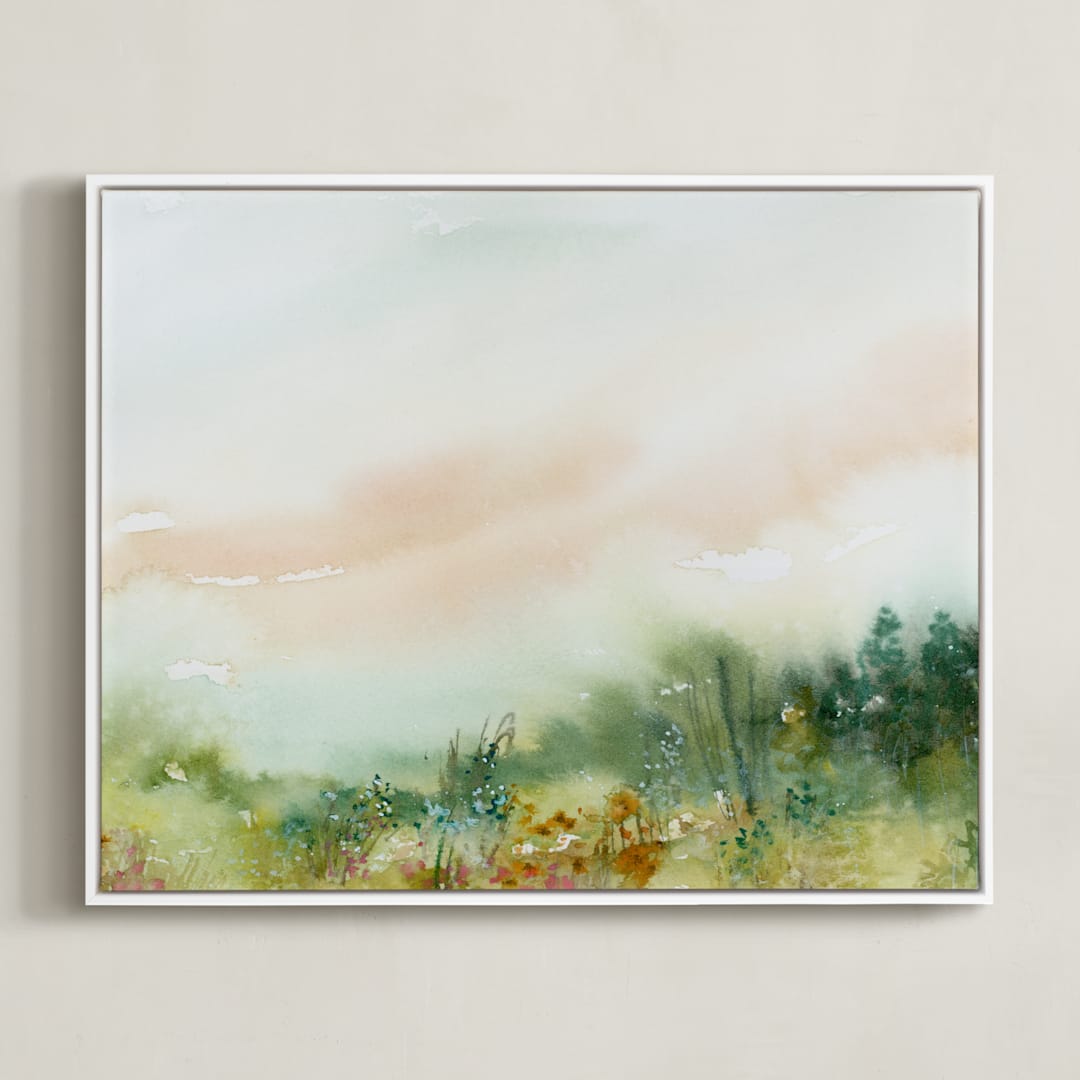 "MeadowLand" - Art Print in Field by Lindsay Megahed - Framed Canvas