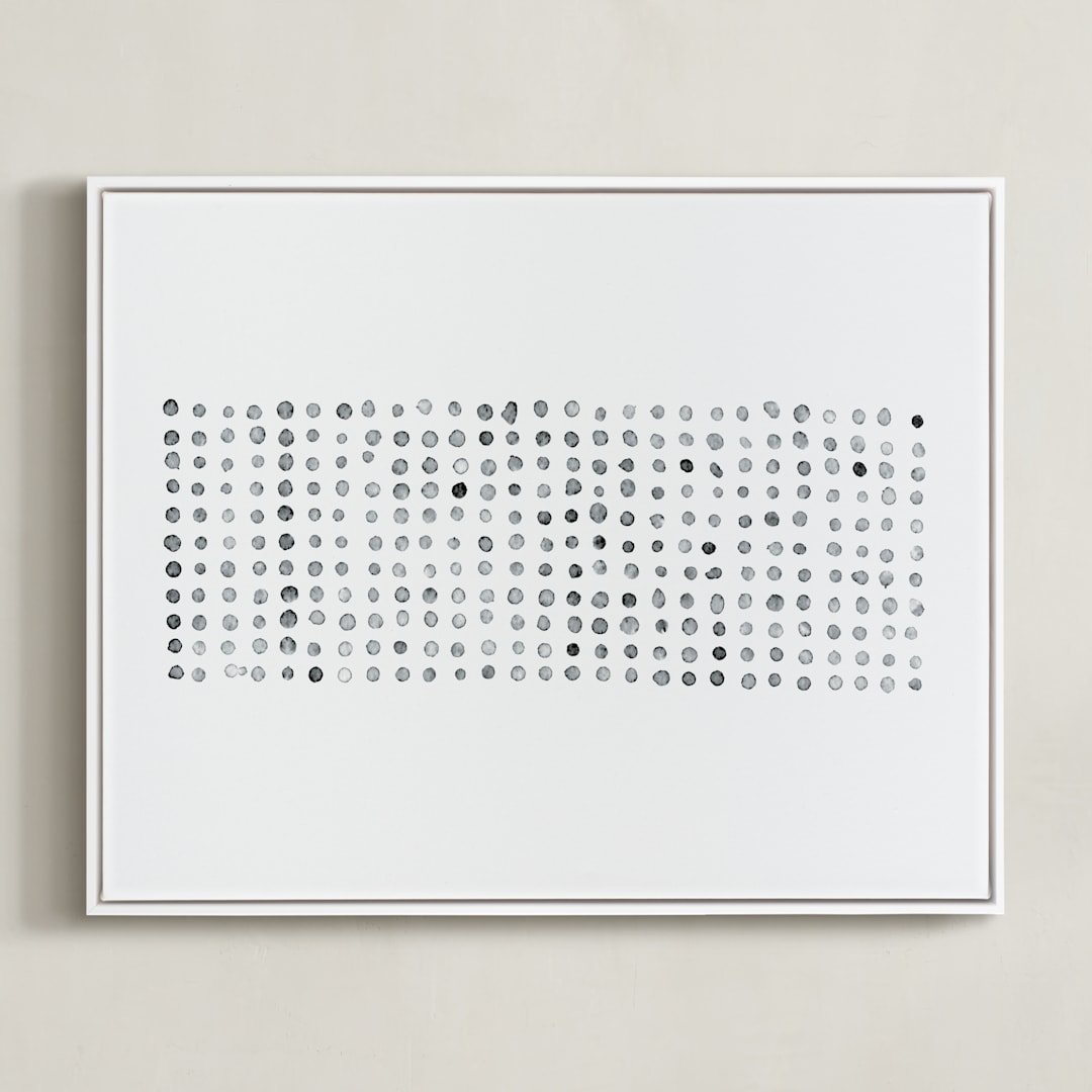 "All of the Things" - Art Print in Storm by Stephanie Nowotarski - Framed Canvas