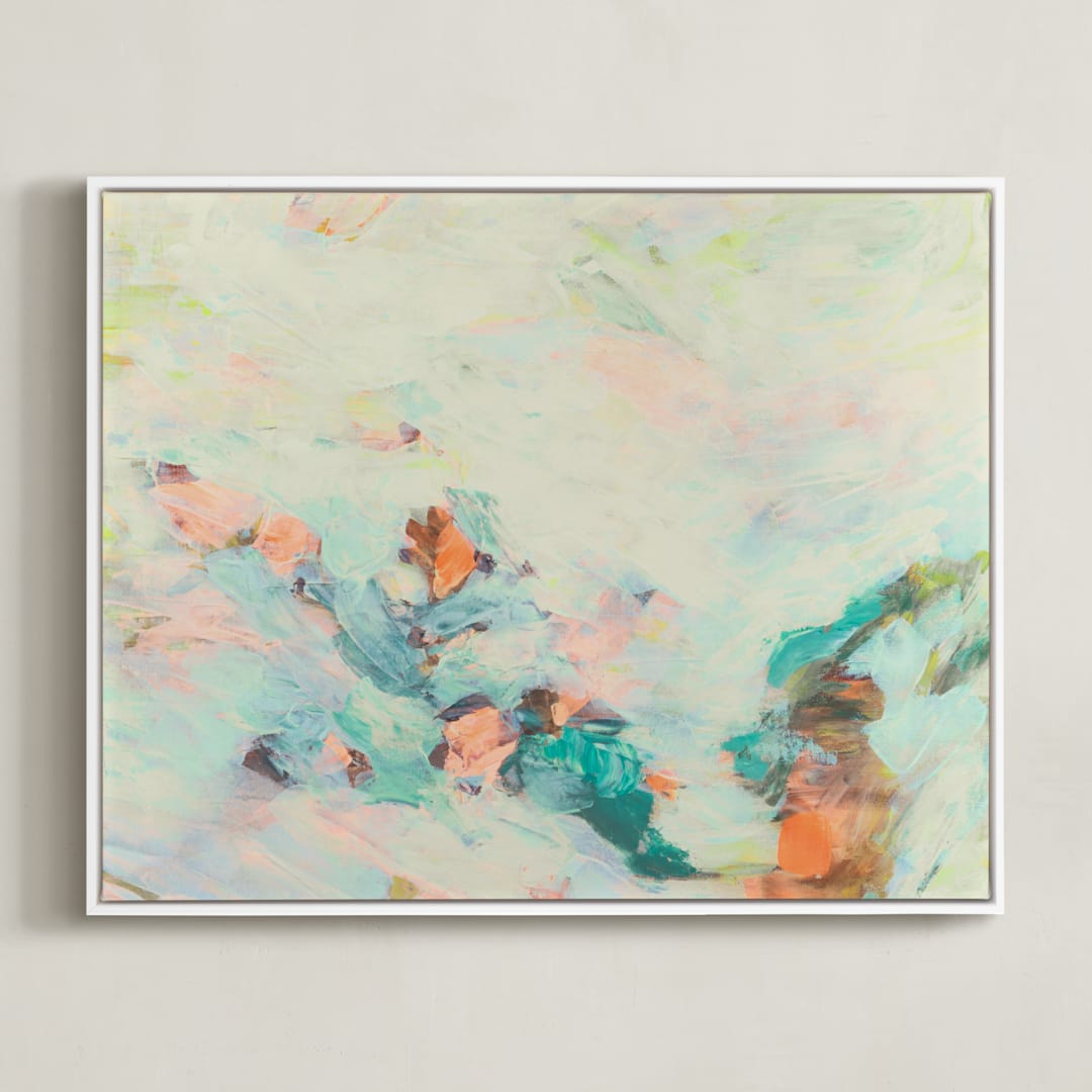 "Windswept Protea" - Art Print in Original by Rhee Lee - Framed Canvas