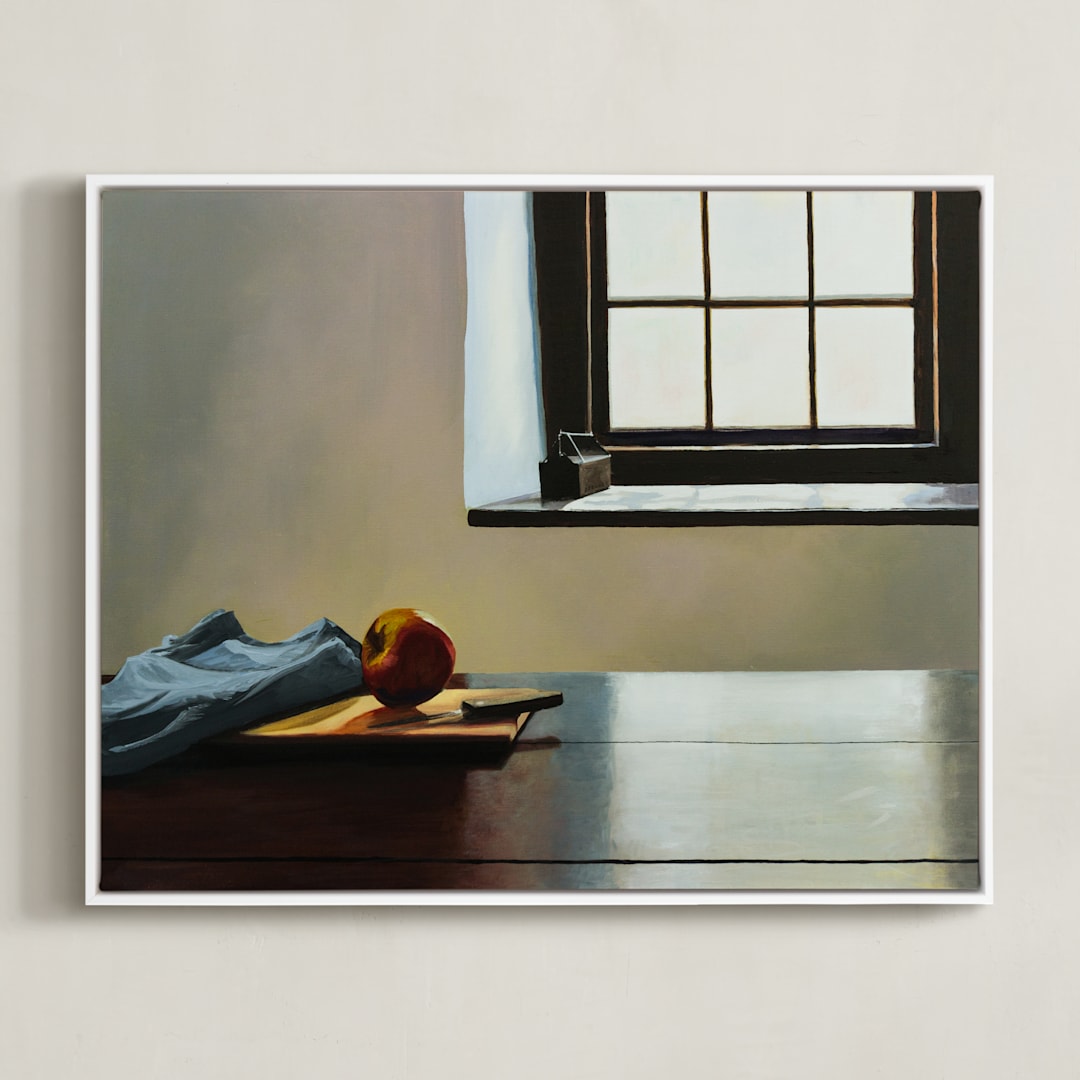 "Mousetrap" - Art Print in Shadow Grey by Robert Deem - Framed Canvas