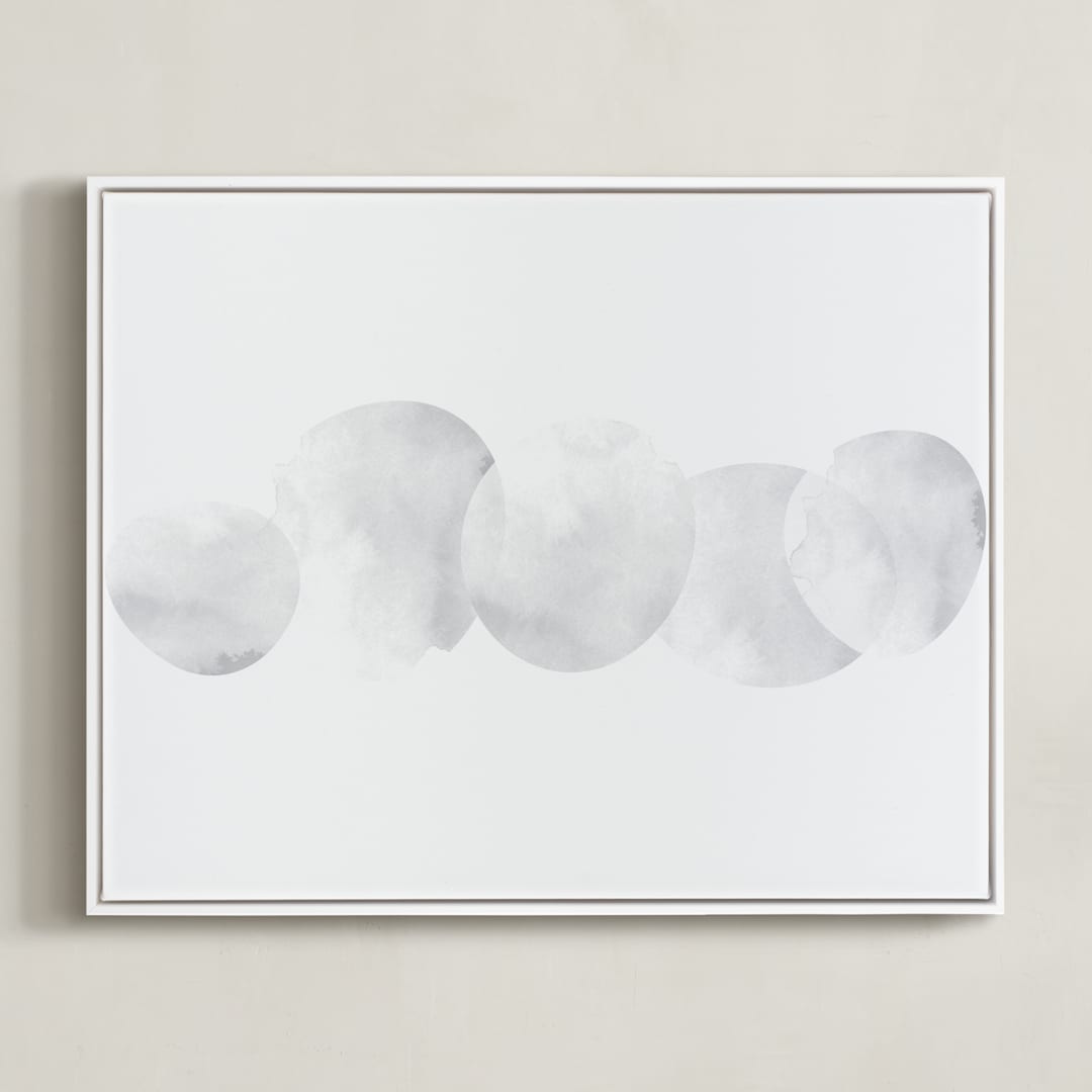 "Stepping Stones" - Art Print in Stone by Malena Southworth - Framed Canvas