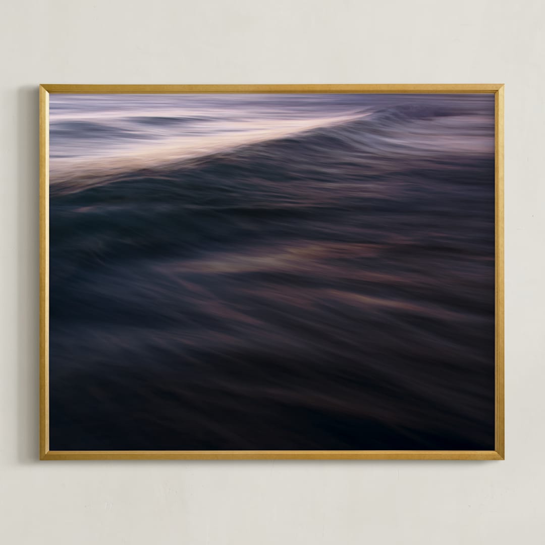 "The Uniqueness of Waves XXI" - Art Print in Twilight Brown by Tal Paz-Fridman - Framed