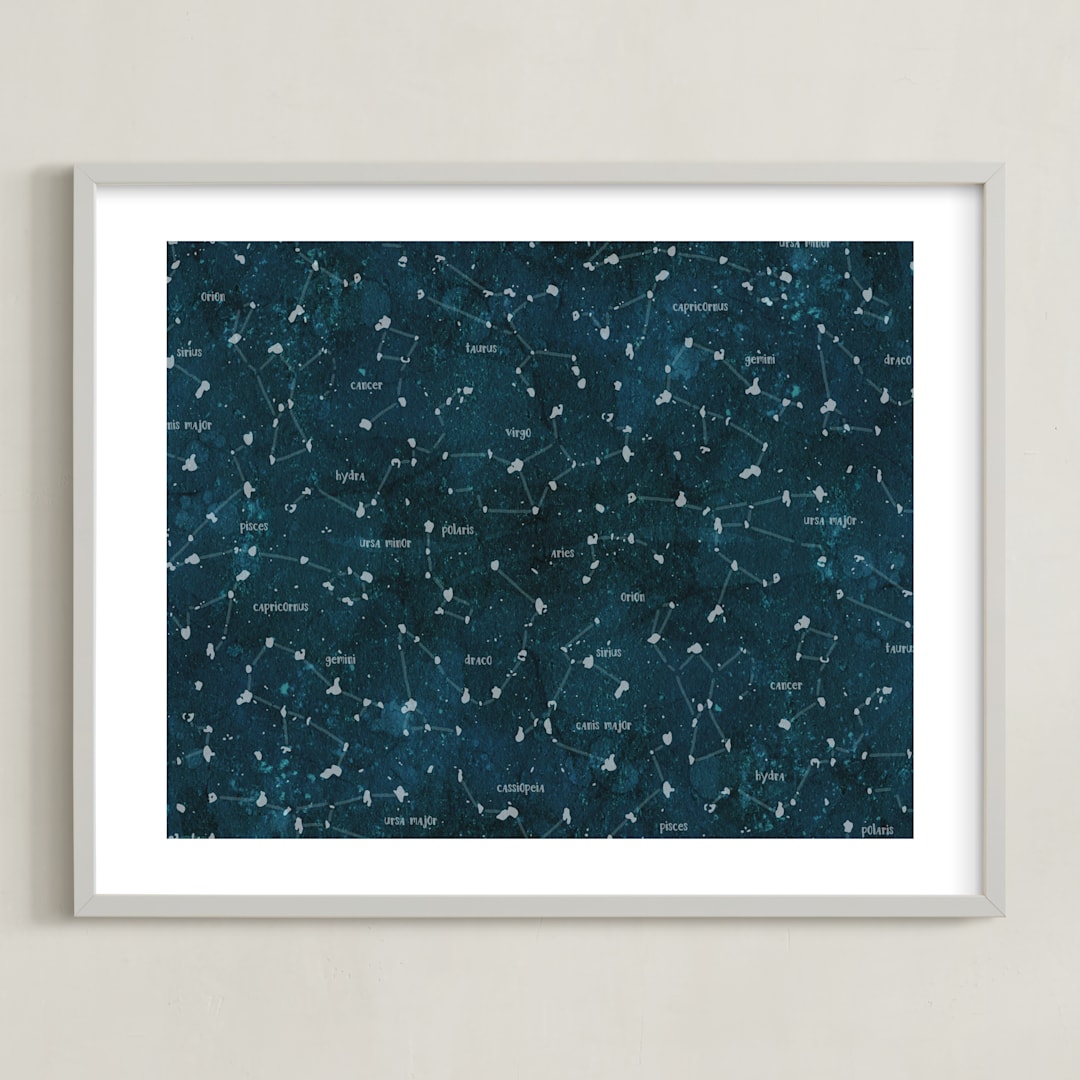 "Deep Space" - Art Print in Celestial by Meggy Masters - Framed