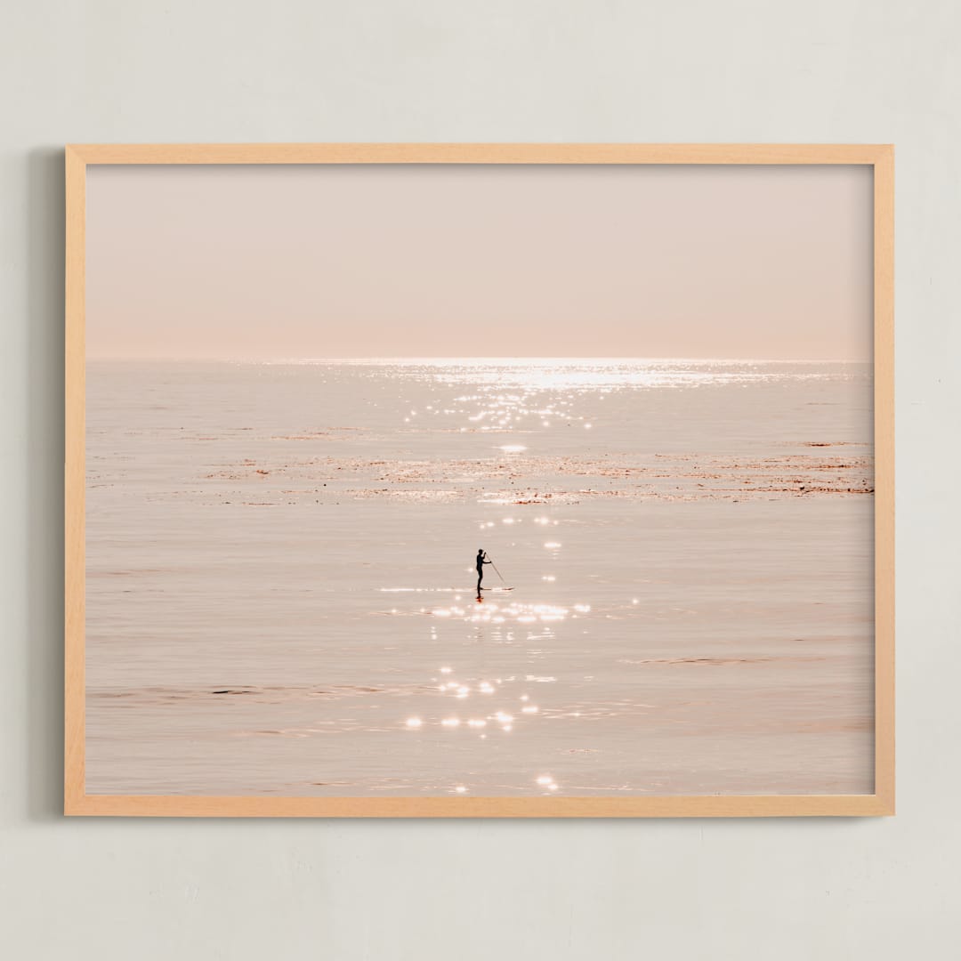 "I Want To Dive Into Your Ocean" - Art Print in Paradise Peach by Summer Strauch - Framed