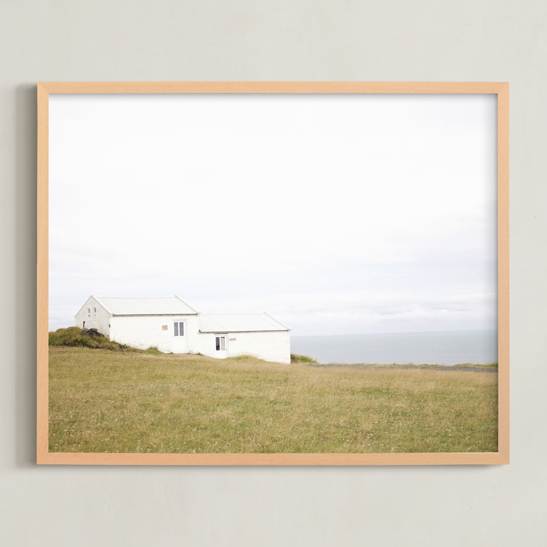 "Ocean Views" - Art Print in Meadow by Erika Pruett - Framed