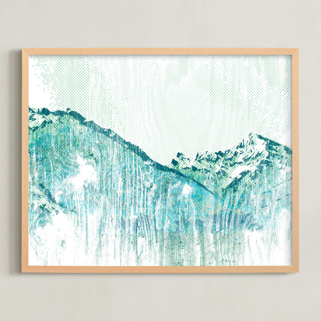 "Escape " - Art Print in Sea by SimpleTe Design - Framed