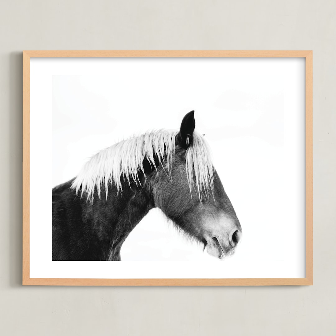 "Ansel" - Art Print in Black White by Amy Carroll - Framed