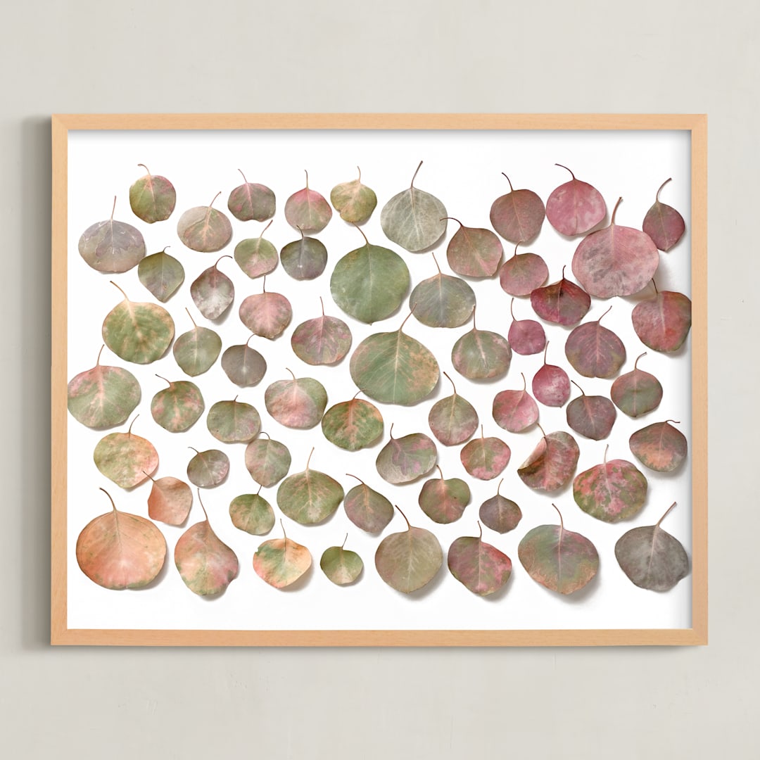 "Fallen Eucalyptus" - Art Print in Spring by Krissy Bengtson - Framed