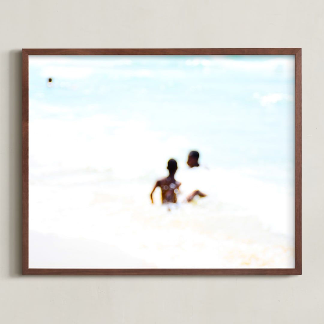 "Here and Now No. 5" - Art Print in Blurry Beach by Tal Paz-Fridman - Framed